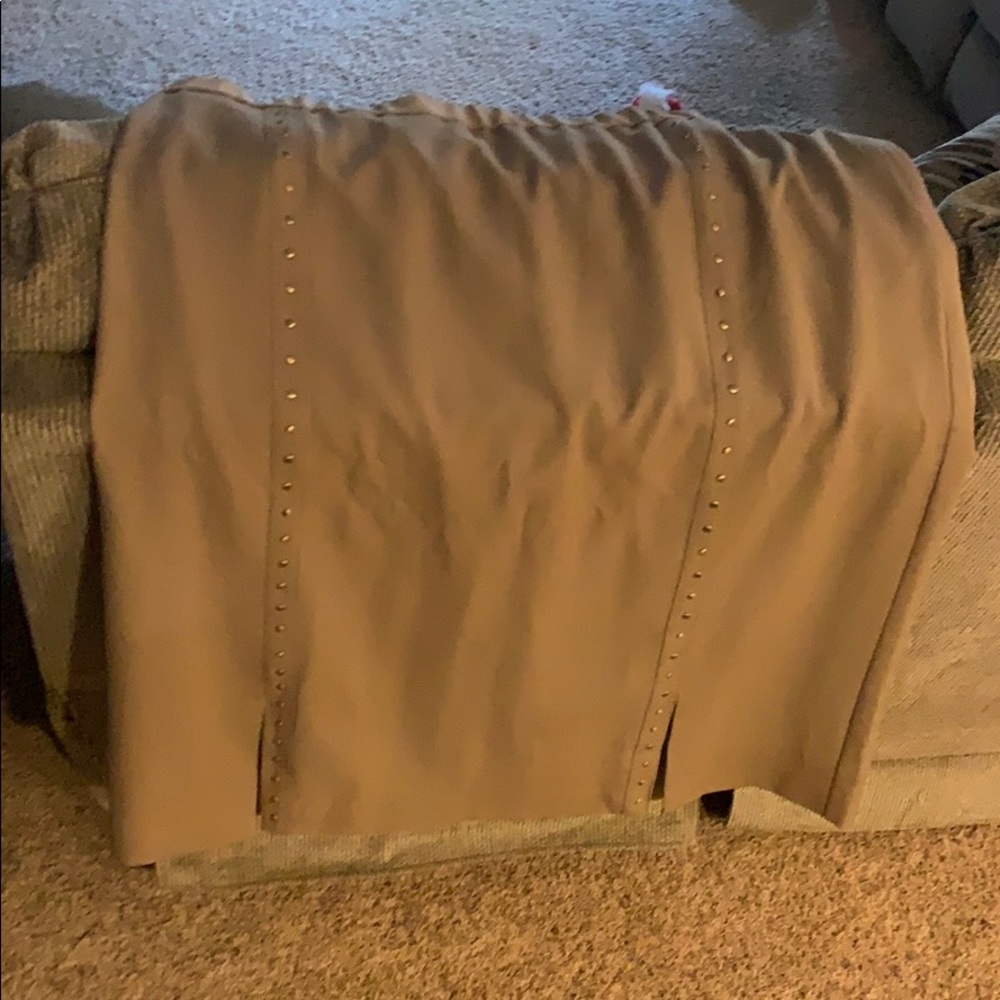 Midi tan skirt.  Brand new.